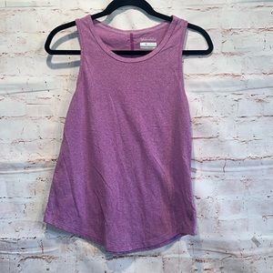 Columbia willow beach tank top S Violet lightweight logo loose fit Omni wick
